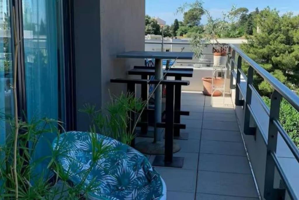 Magnifique Rooftop Duplex Climatise Familial, Aux Arceaux Монпелие Екстериор снимка