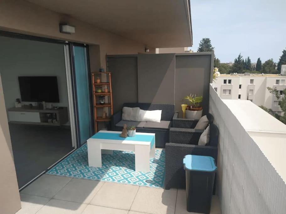 Magnifique Rooftop Duplex Climatise Familial, Aux Arceaux Монпелие Екстериор снимка